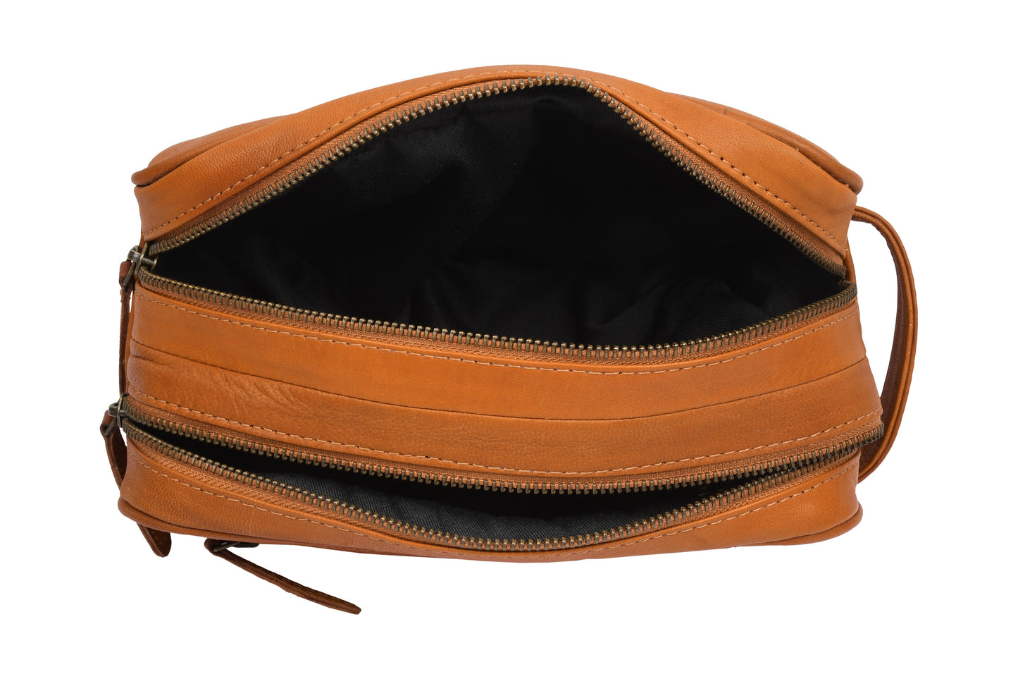 Toilettaske dobbelt Faust - Cognac