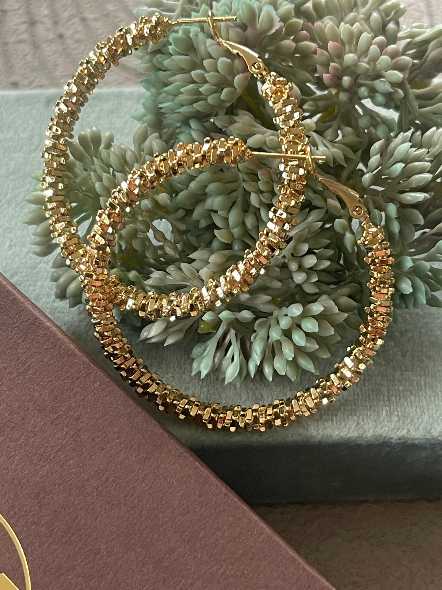 Øreringe INA Hoops Large - 18K forgyldt