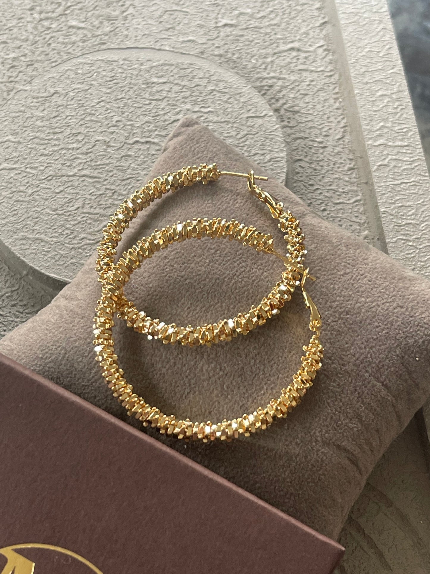 Øreringe INA Hoops Large - 18K forgyldt