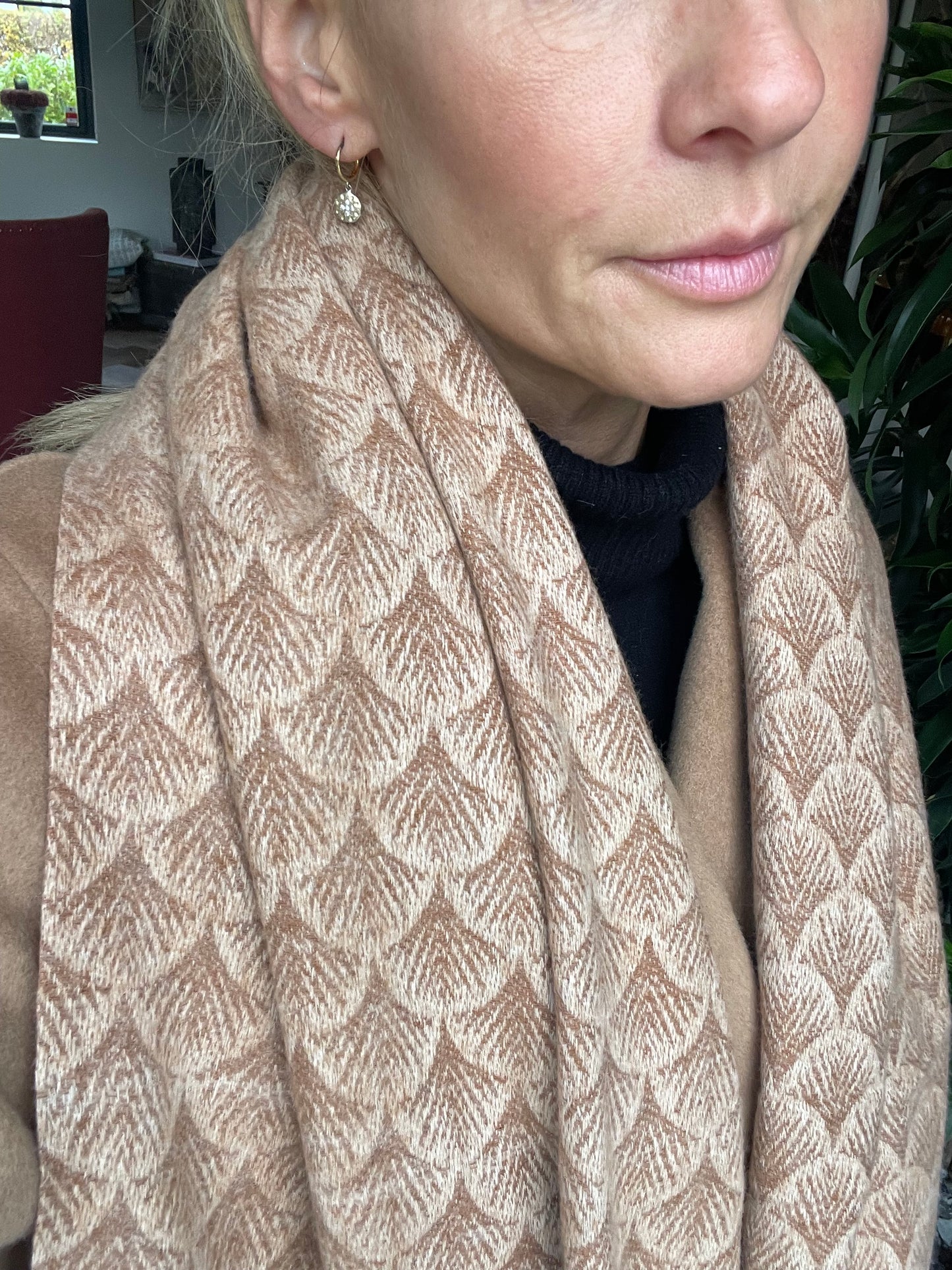 Tørklæde Malene - Cognac