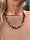 Halskæde Mary Emerald/Berry Mix