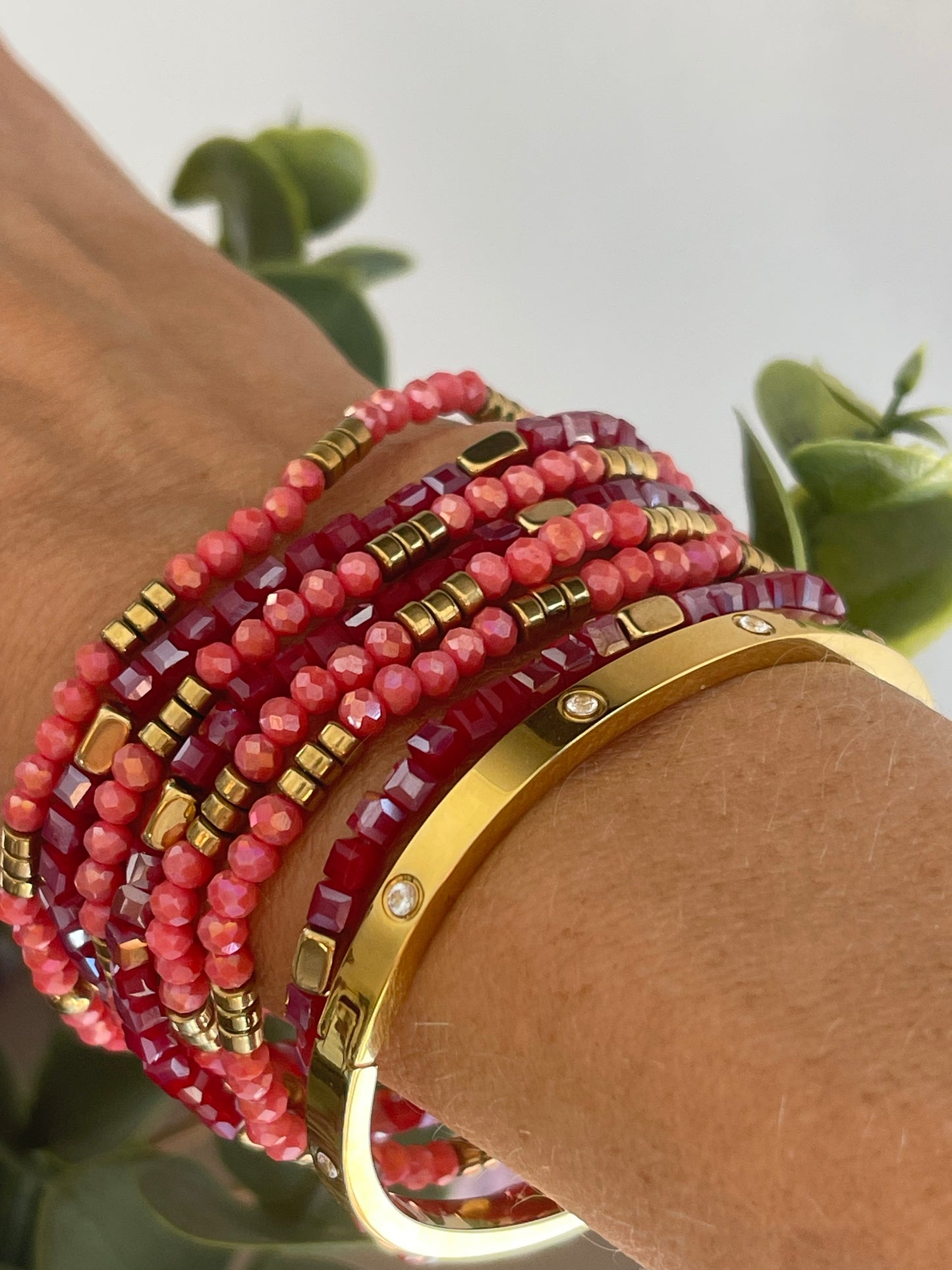 Armbånd Merle – Red mix 1.Stk