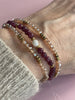 Armbånd Leah Bordeaux/Natur – Sæt med 3 stk