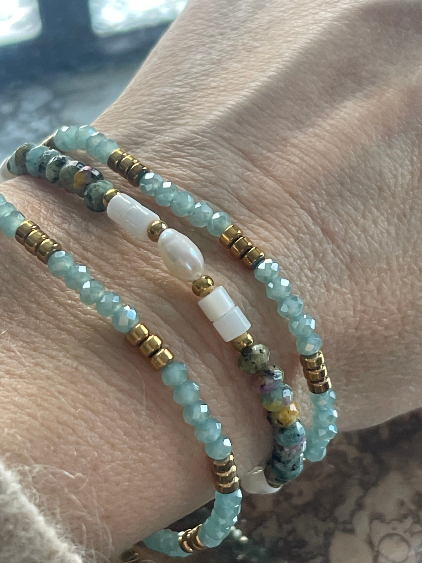 Armbånd Sarabella Aqua – Sæt med 3 stk