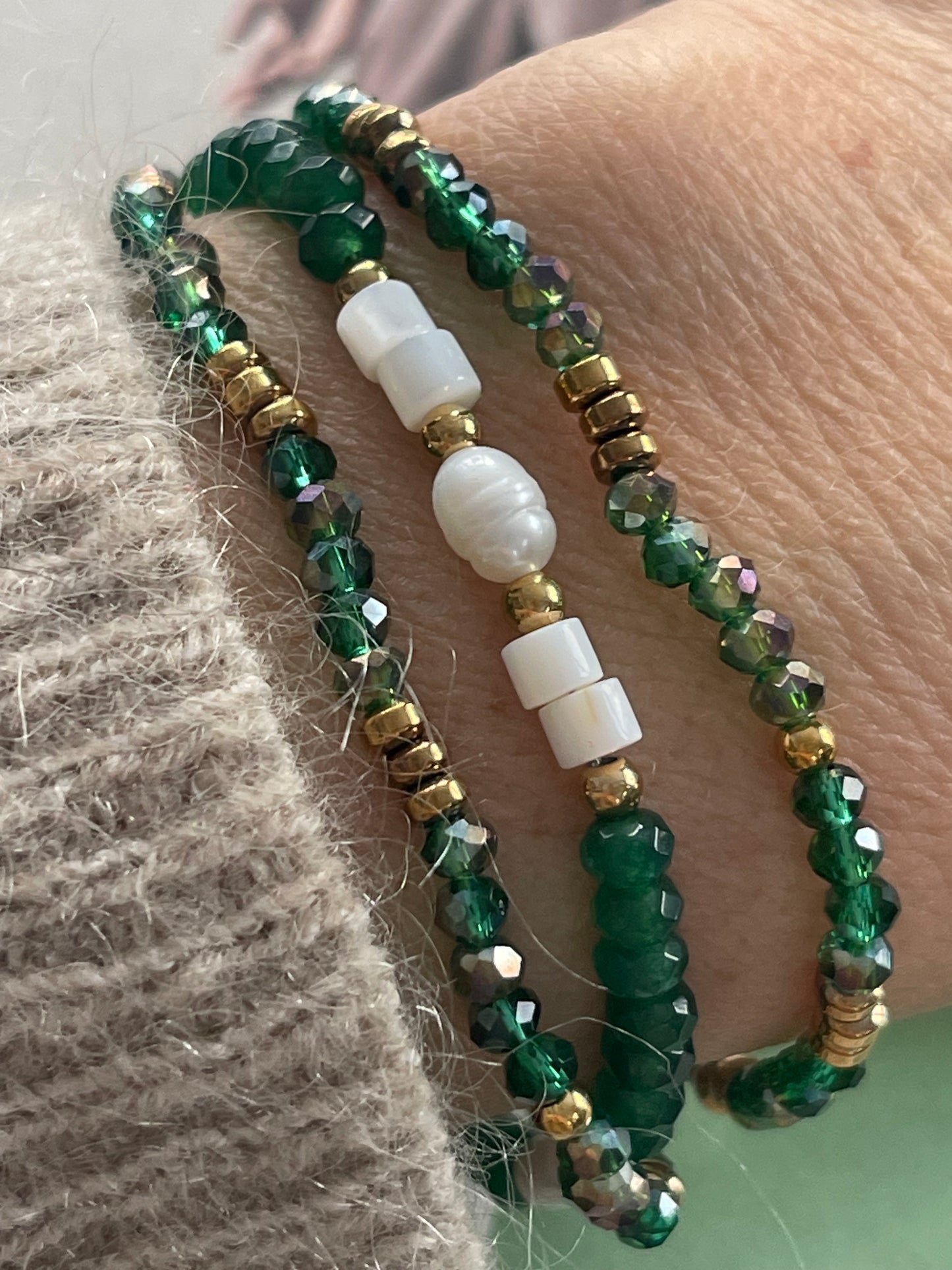 Armbånd Sarabella Emerald – Sæt med 3 stk