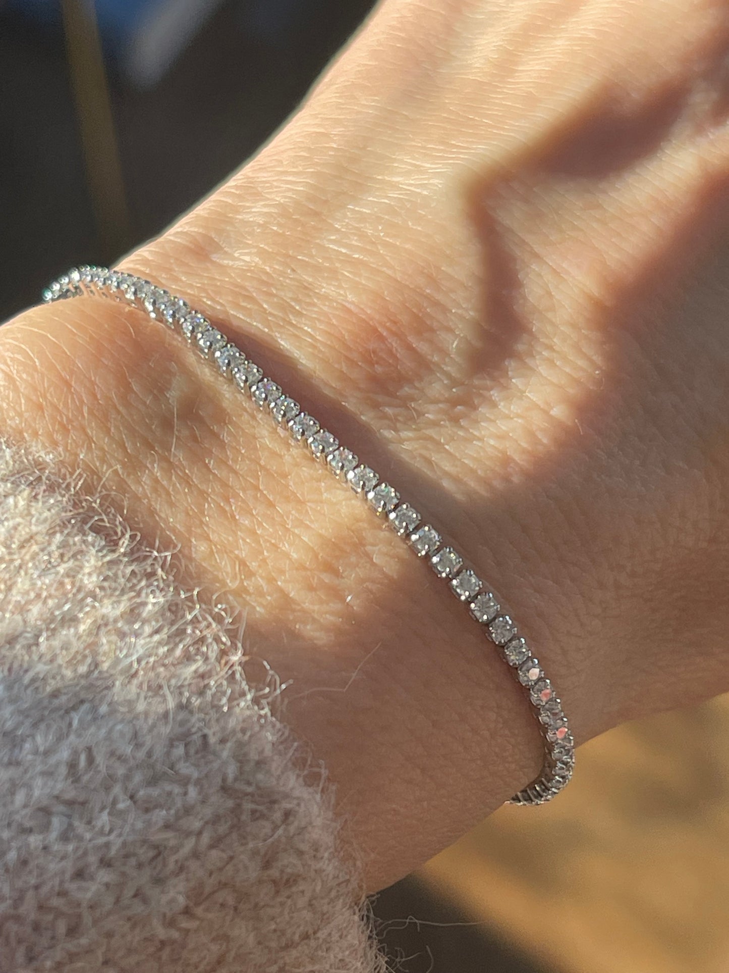 Tennisarmbånd Palma med zirkoner - rhodium belagt