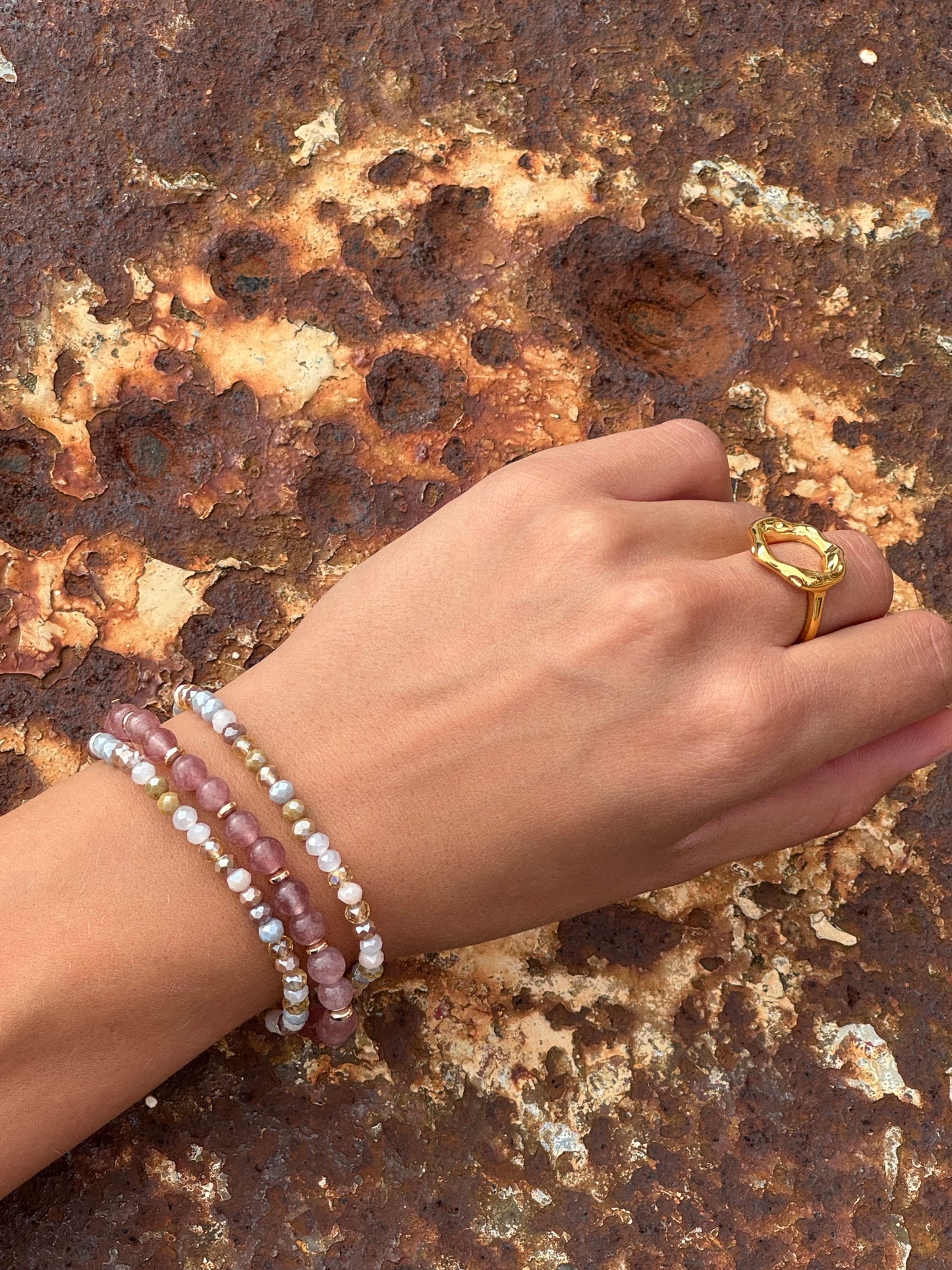 Armbånd Luna Vintage Rose – Sæt med 3 stk