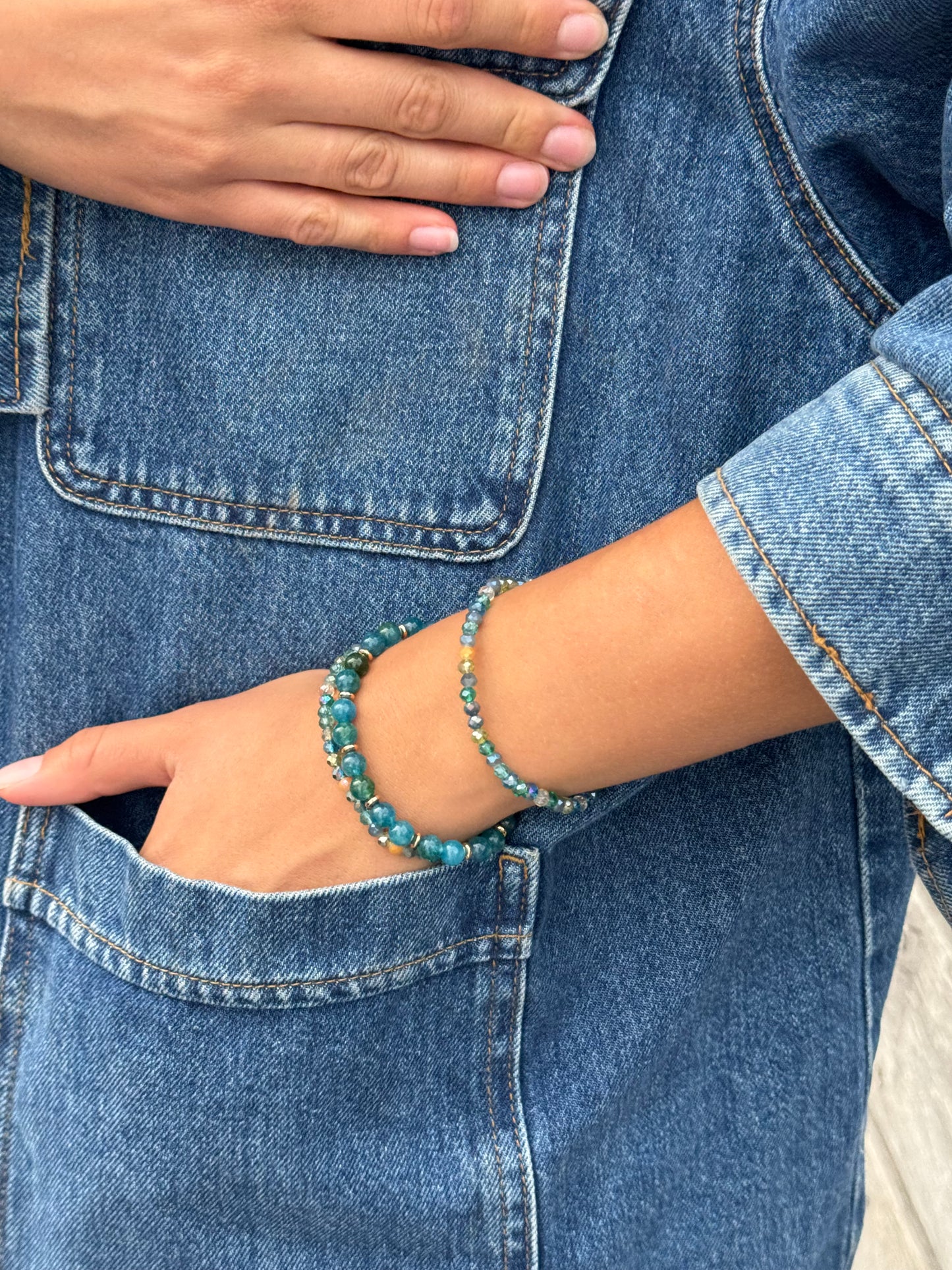 Armbånd Luna Sea Green – Sæt med 3 stk