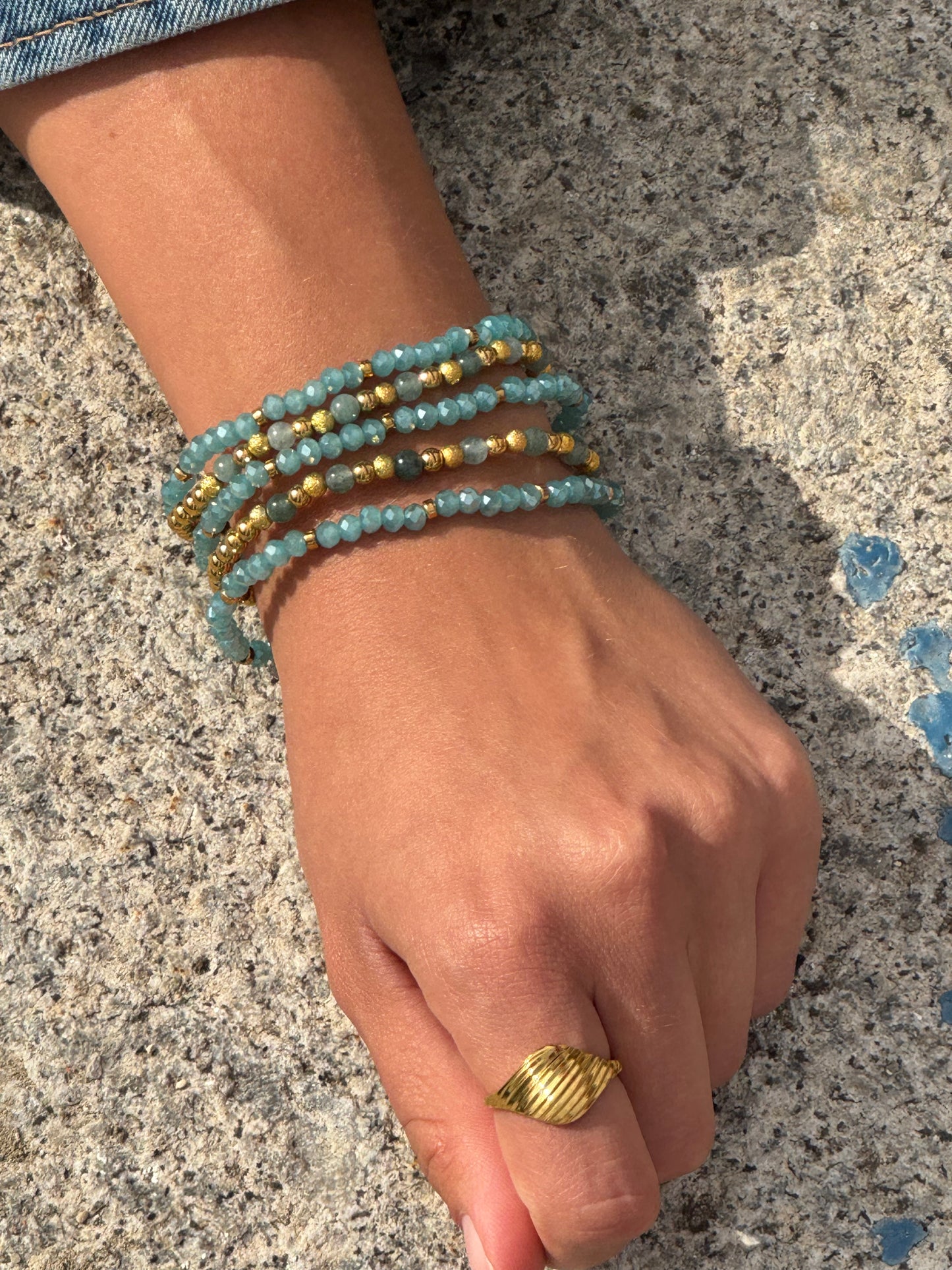 Armbånd Ofelia Aqua - Sæt med 5 armbånd