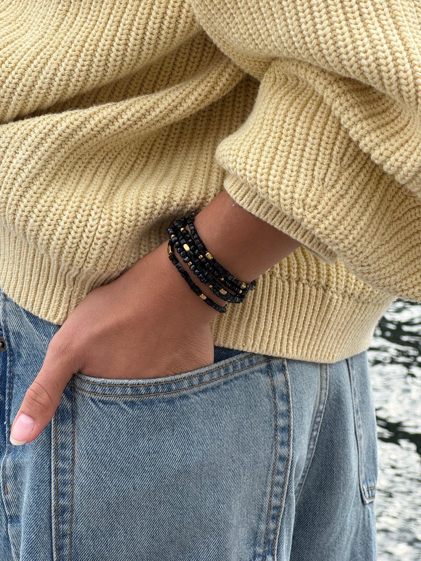 Armbånd Merle Sort mix - Sæt med 5 stk