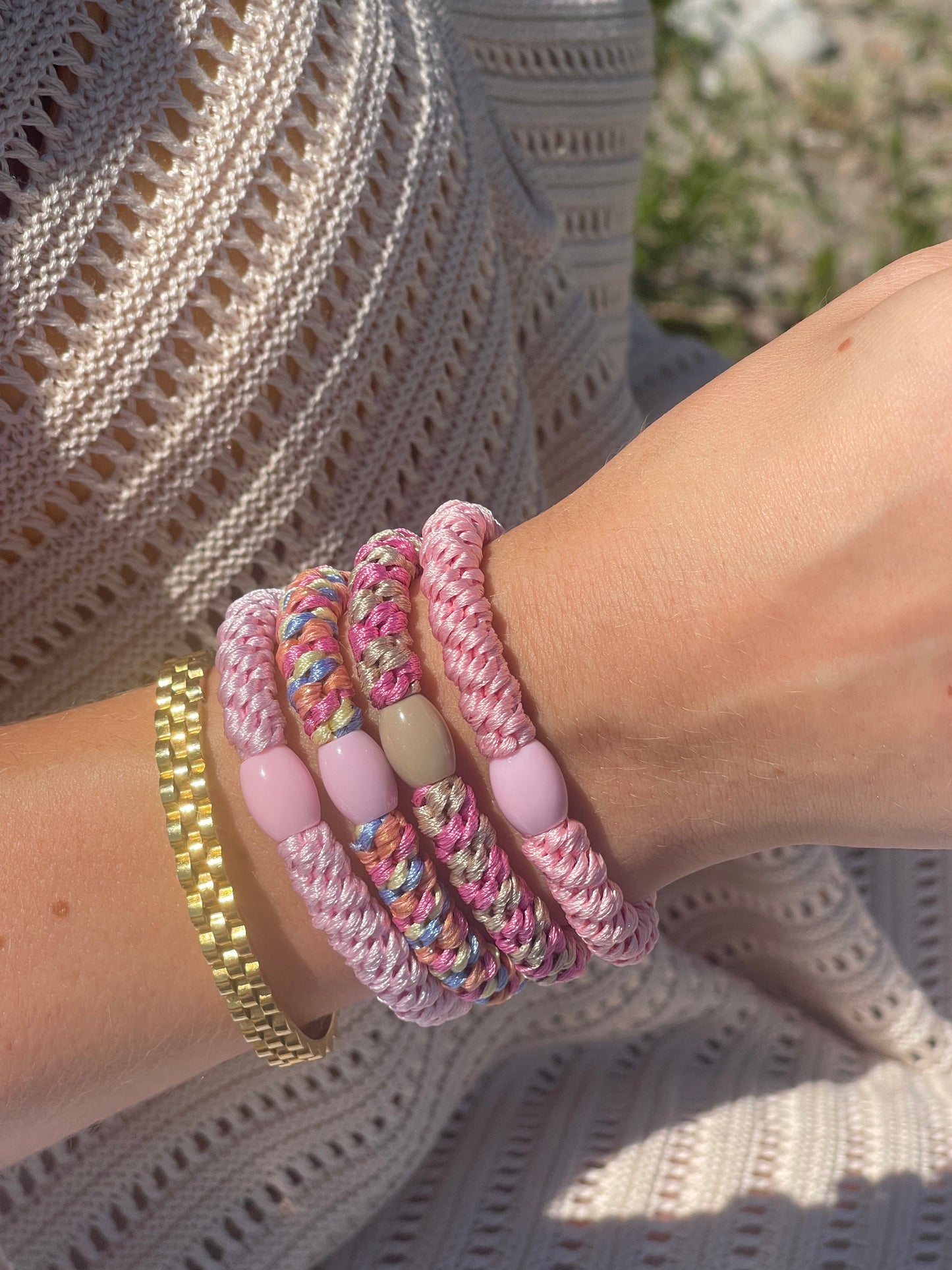 Hårelastikker Supreme Soft pink - 4 stk.