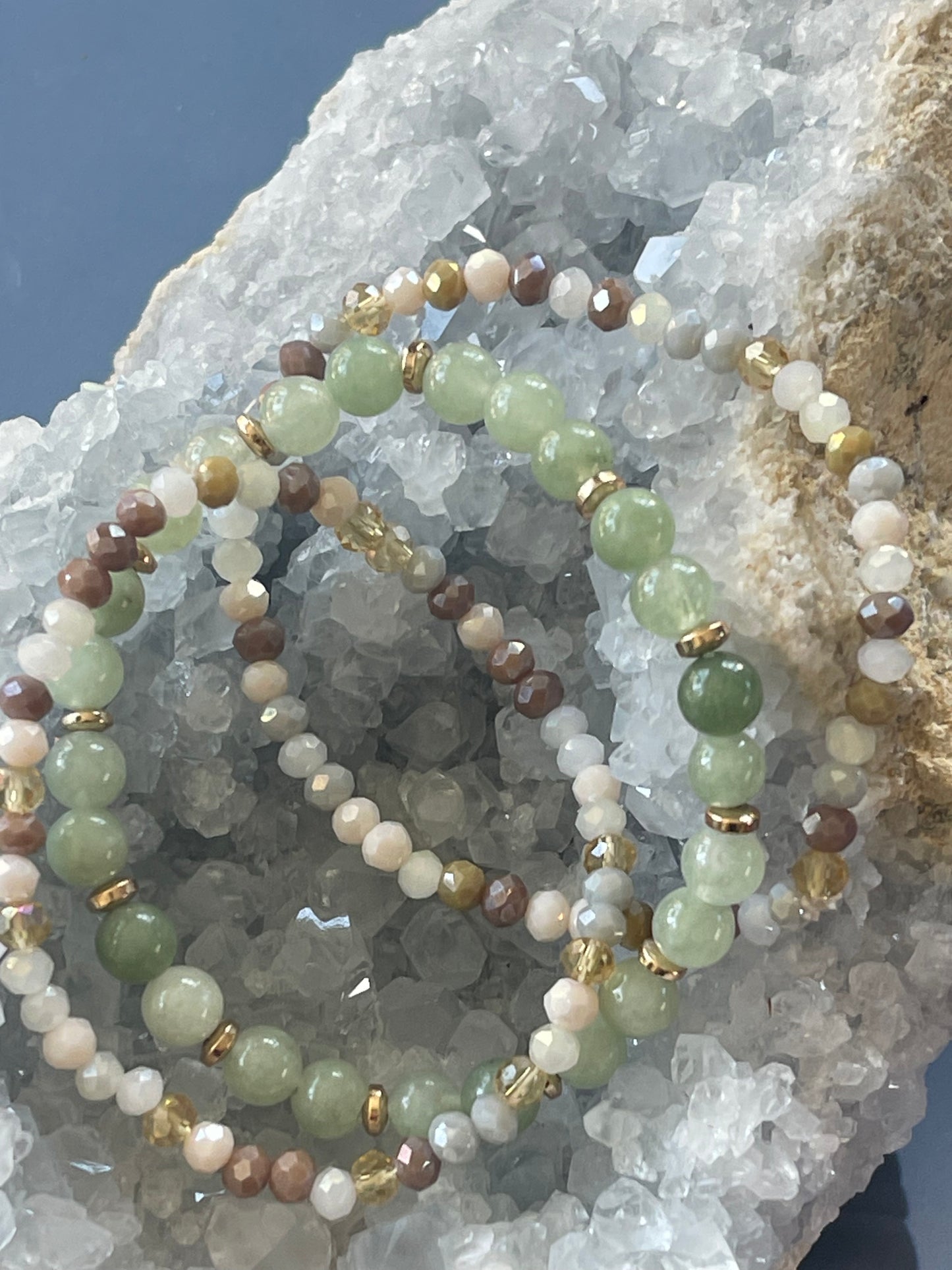 Armbånd Luna Jade Green – Sæt med 3 stk