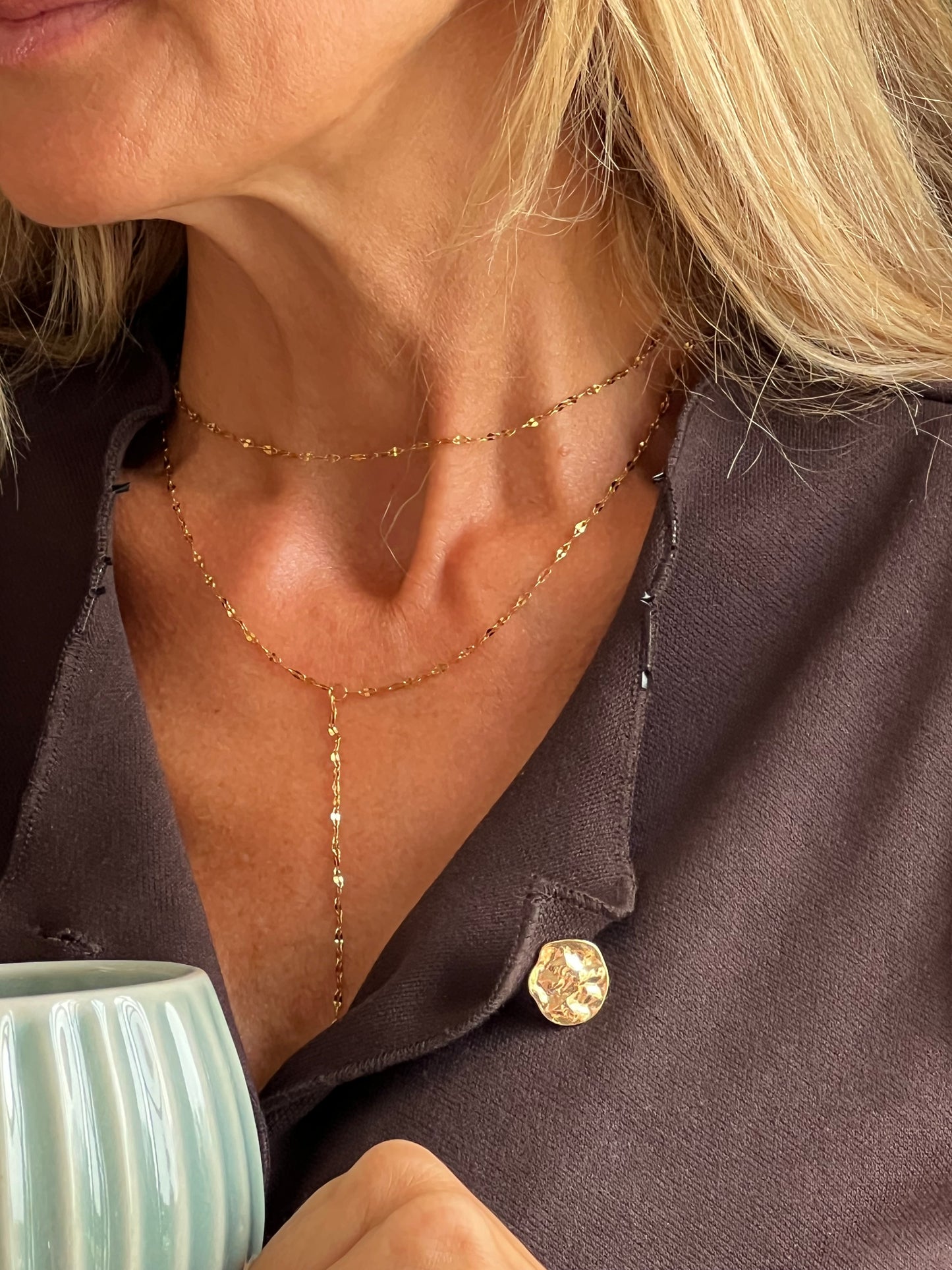 Halskæde Serafina forgyldt