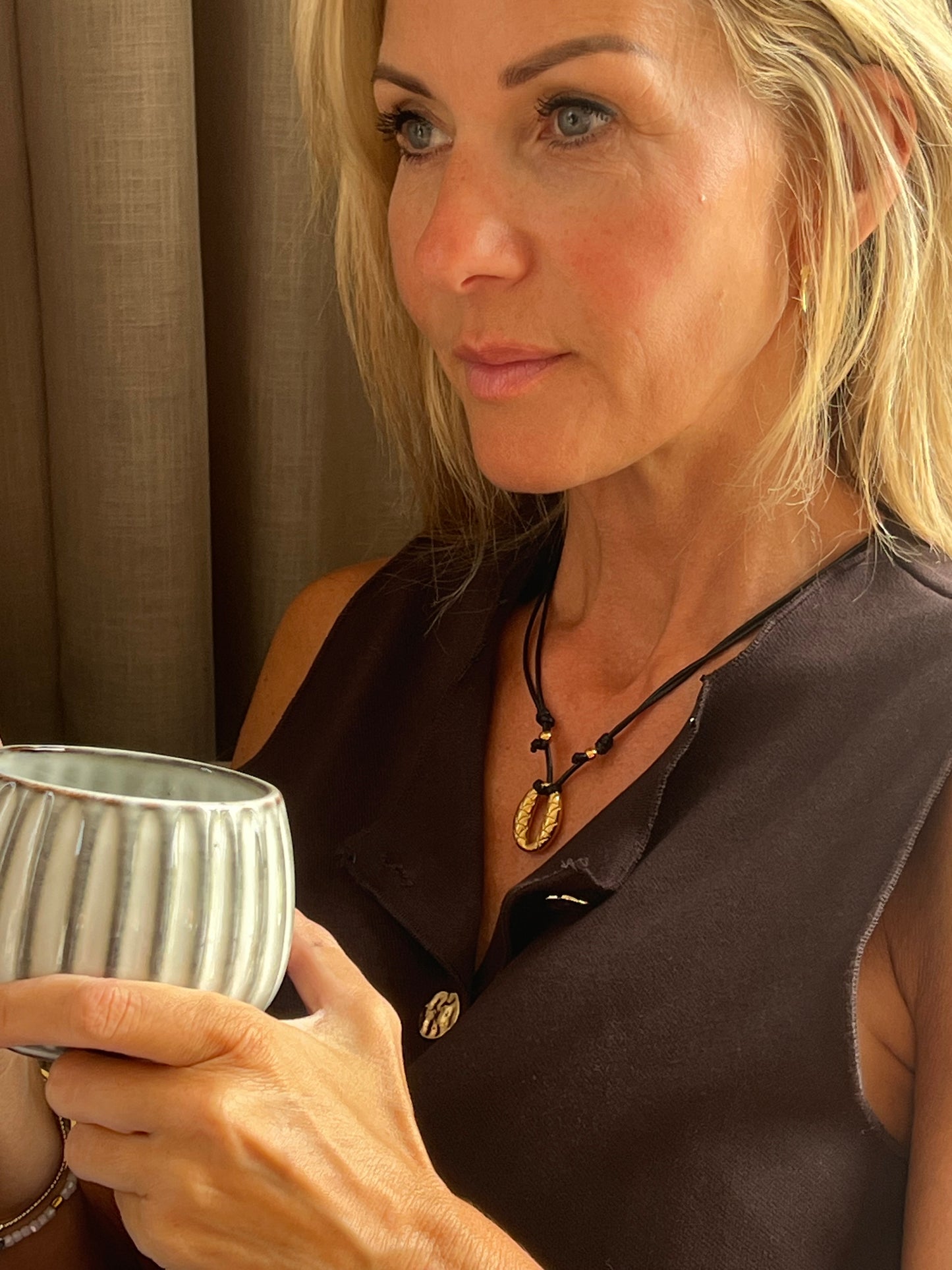 Halskæde Savannah forgyldt