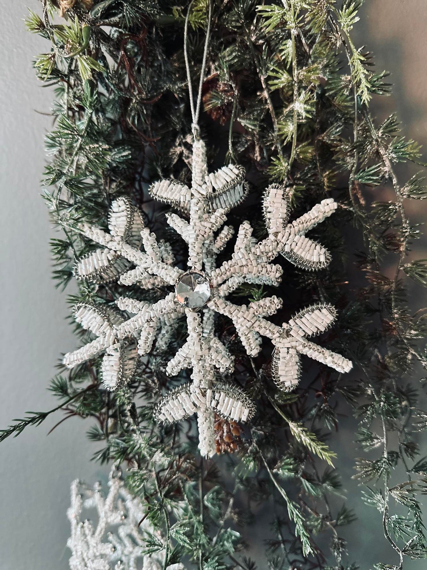 Juleophæng silver / white mix