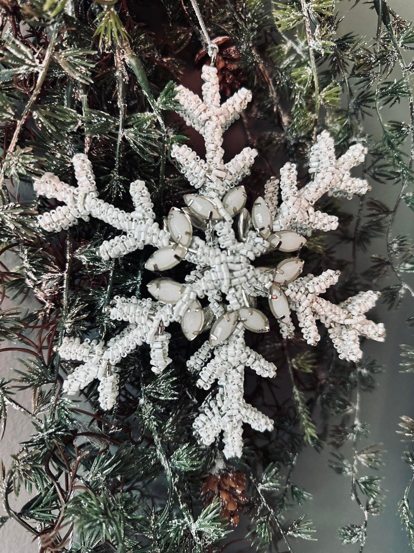 Juleophæng silver / white mix