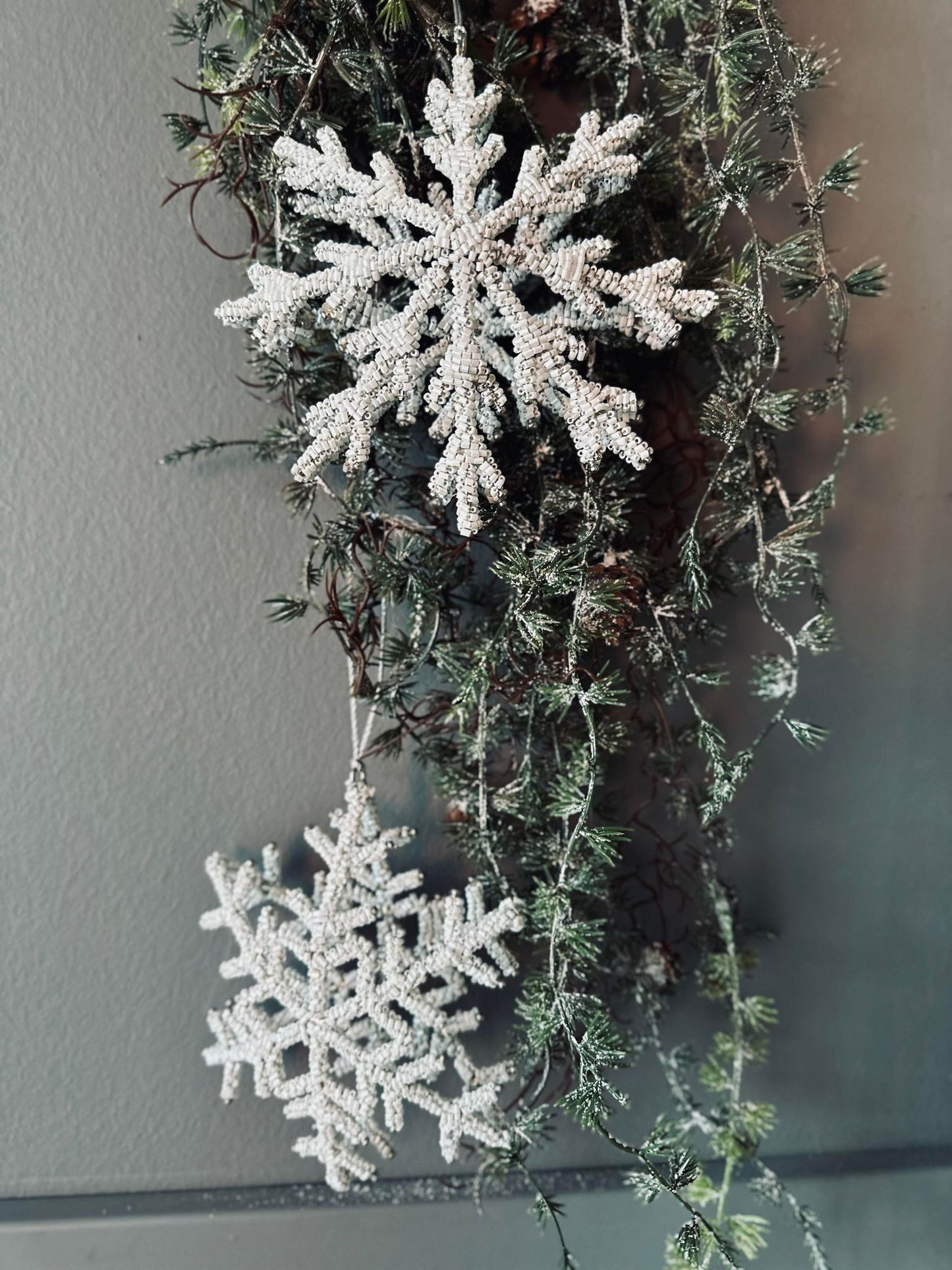 Juleophæng silver / white mix