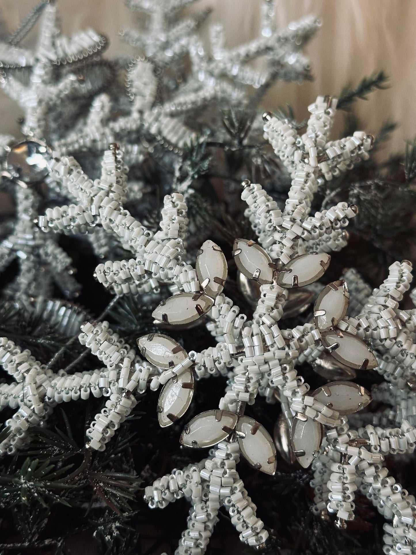 Juleophæng silver / white mix