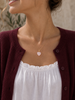 Laia Halskæde Natursten/Hjerte - Soft Pink