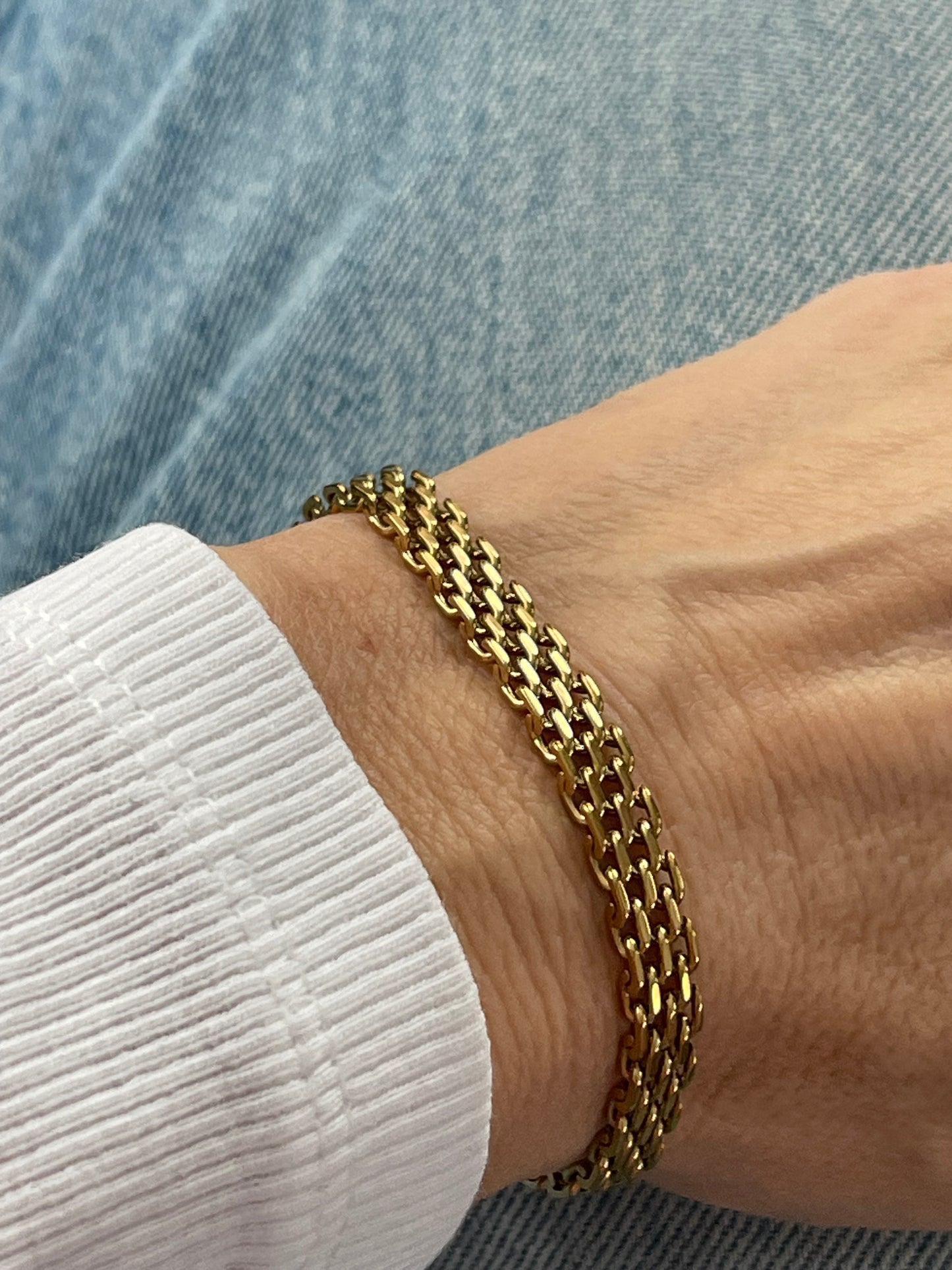 Armbånd Nelly forgyldt 17cm - Vandfast