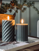 LED Bloklys / Design – 2 stk Grøn strib