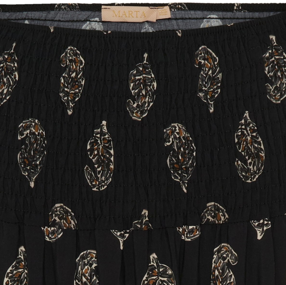Nederdel med smock - Black Faded