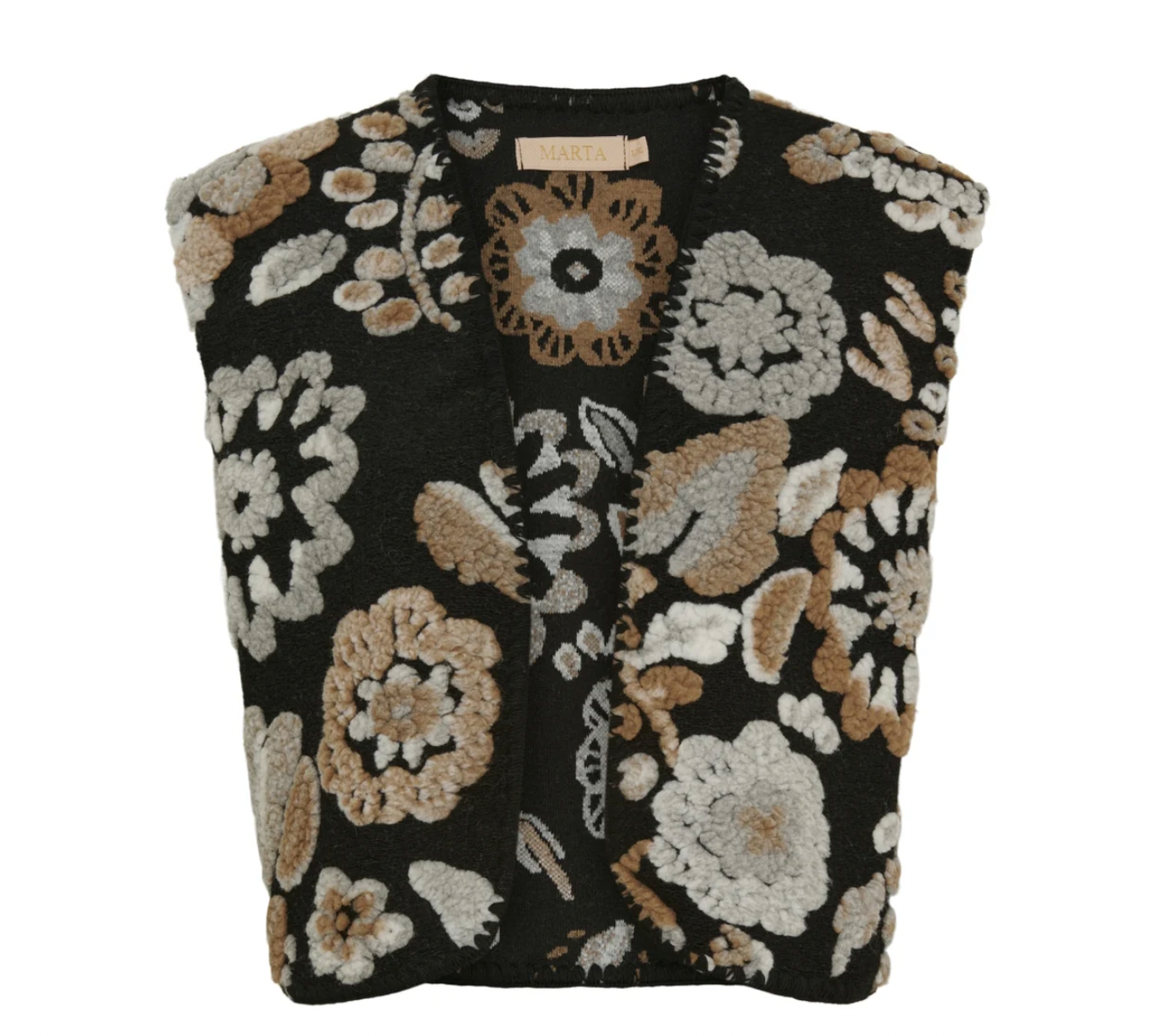 Vest Beige Flower