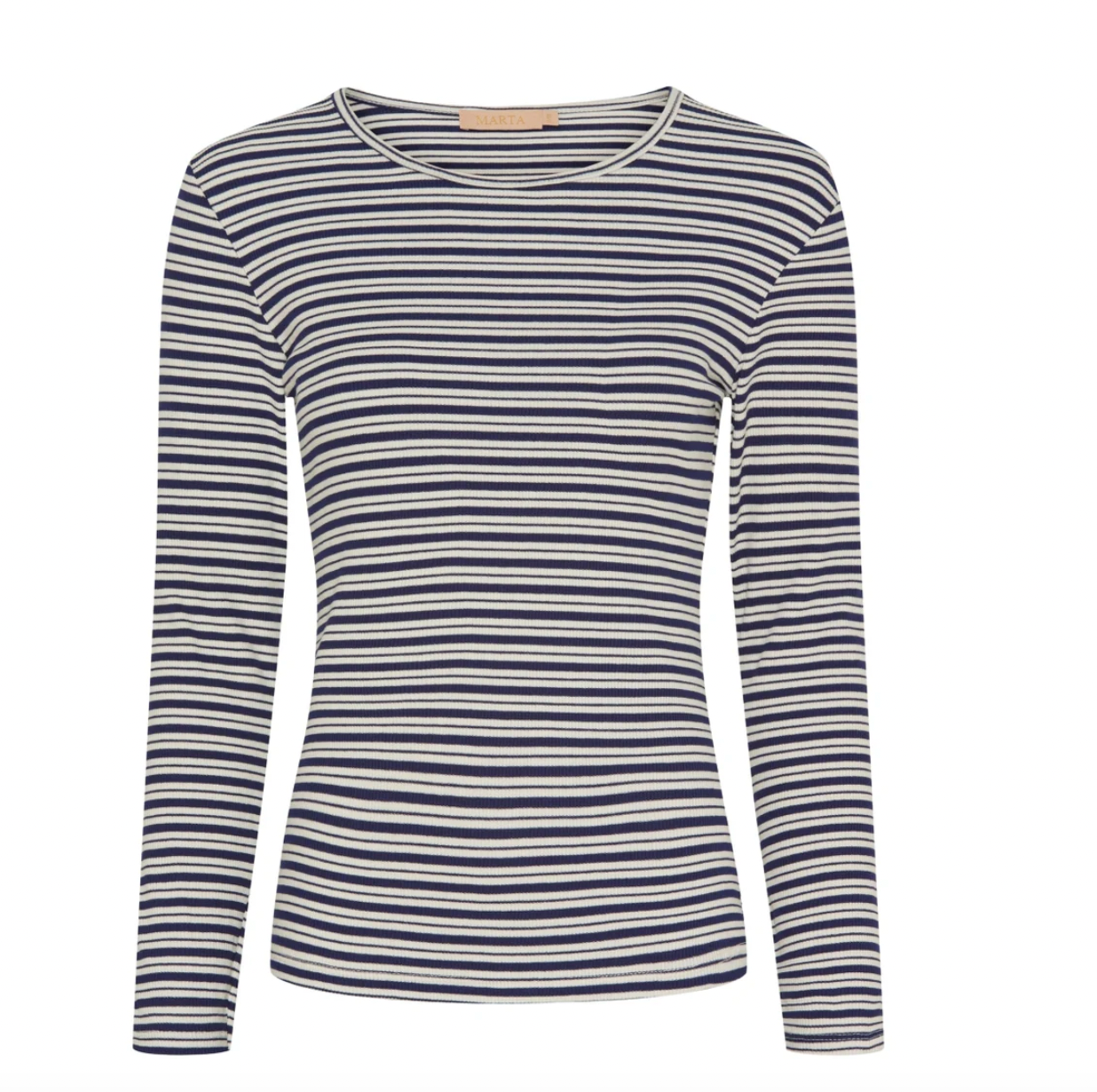 Bluse Christel strib - Navy / Creme
