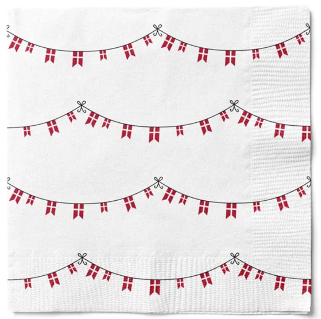Servietter med flag - 20 stk