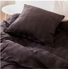 Bambus satin sengesæt, brun, 140x200 - 63x60