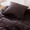 Bambus satin sengesæt, brun, 140x220 - 63x60