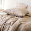 Bambus satin sengesæt, beige, 140x220 - 63x60