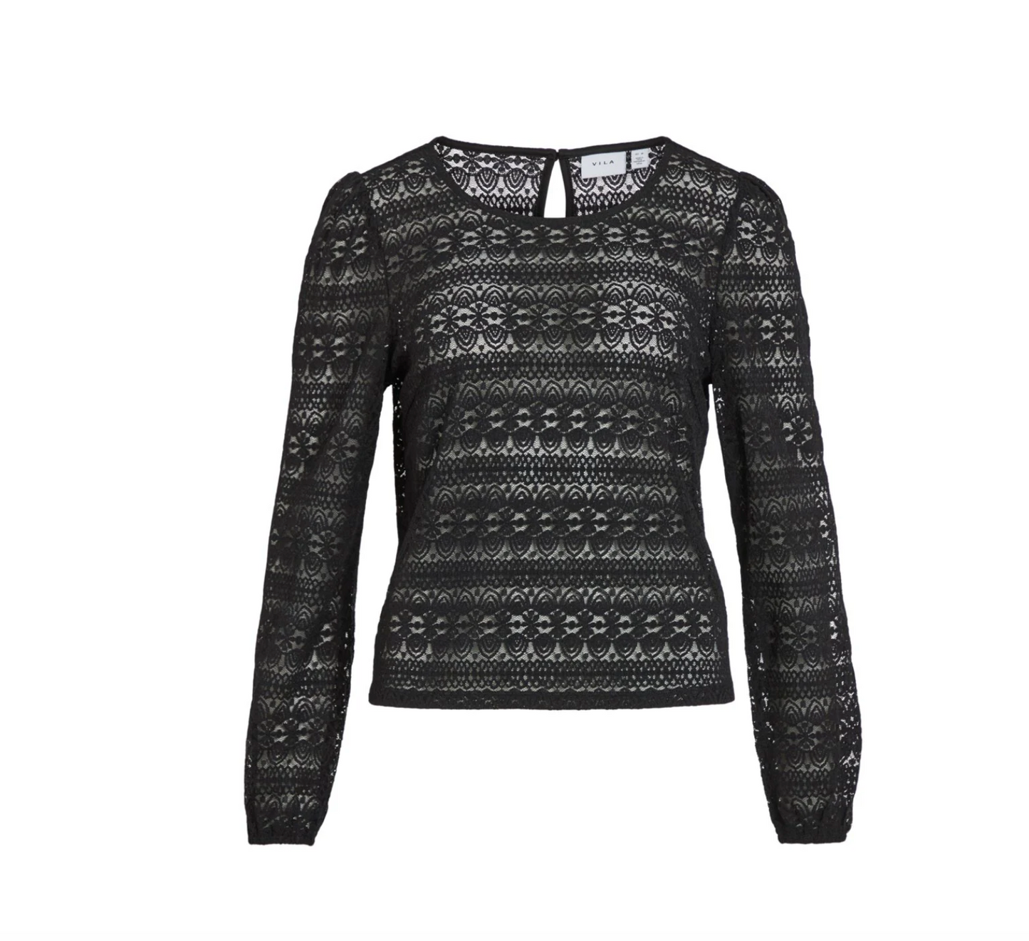 Bluse med blonde - Chikka Black