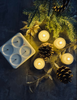 LED fyrfadslys - Genopladelig - 4 stk