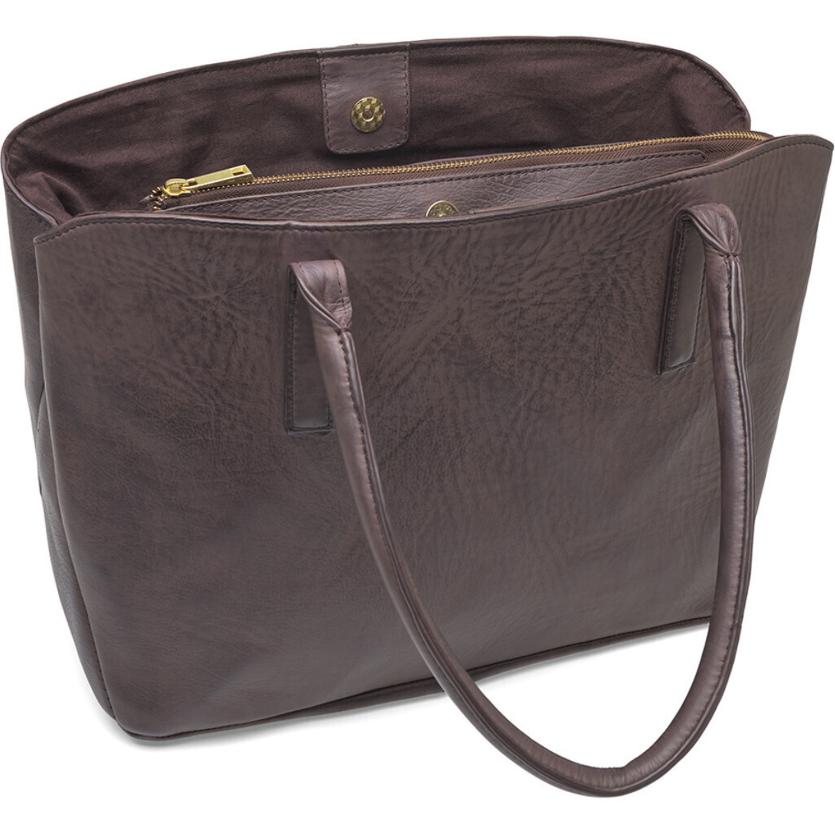 Arbejdstaske / shopper Brown  – Soft leather