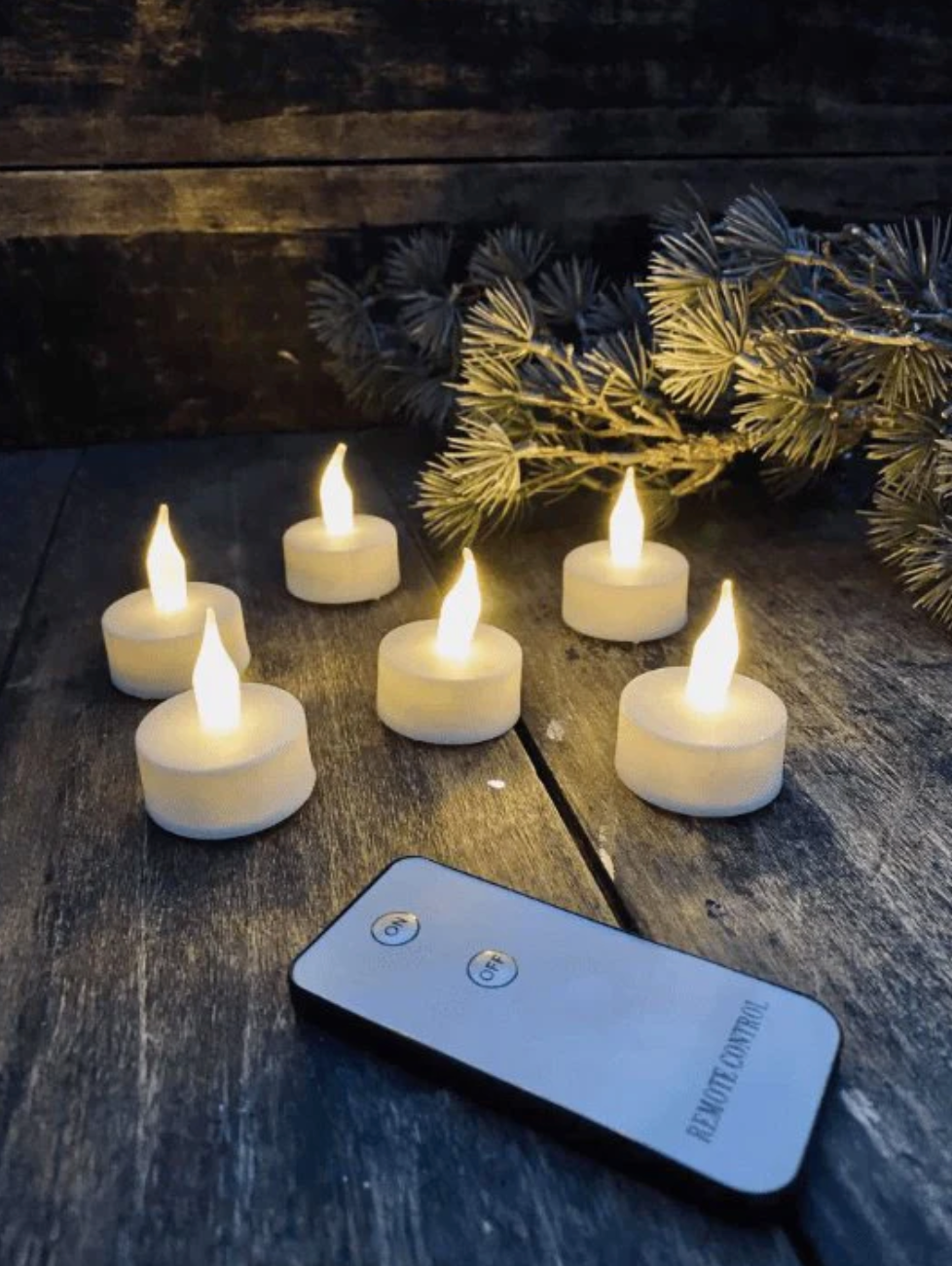 LED Fyrfadslys med fjernbetjening - 8 stk.