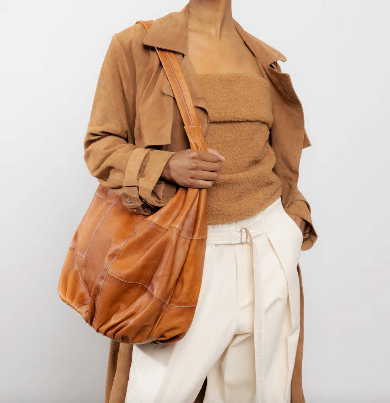 Skuldertaske Big cognac