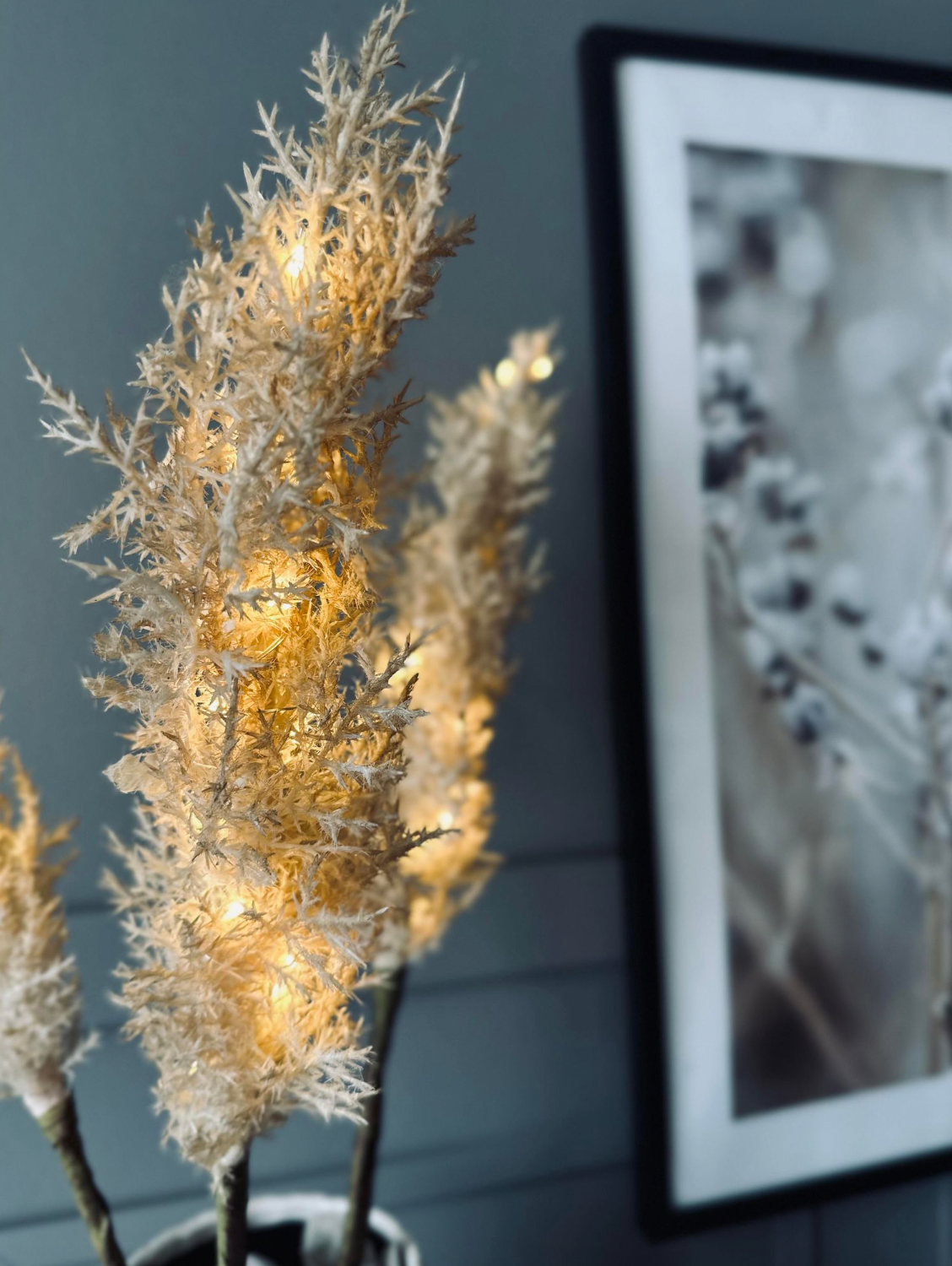 Pampas med LED lys - 118cm