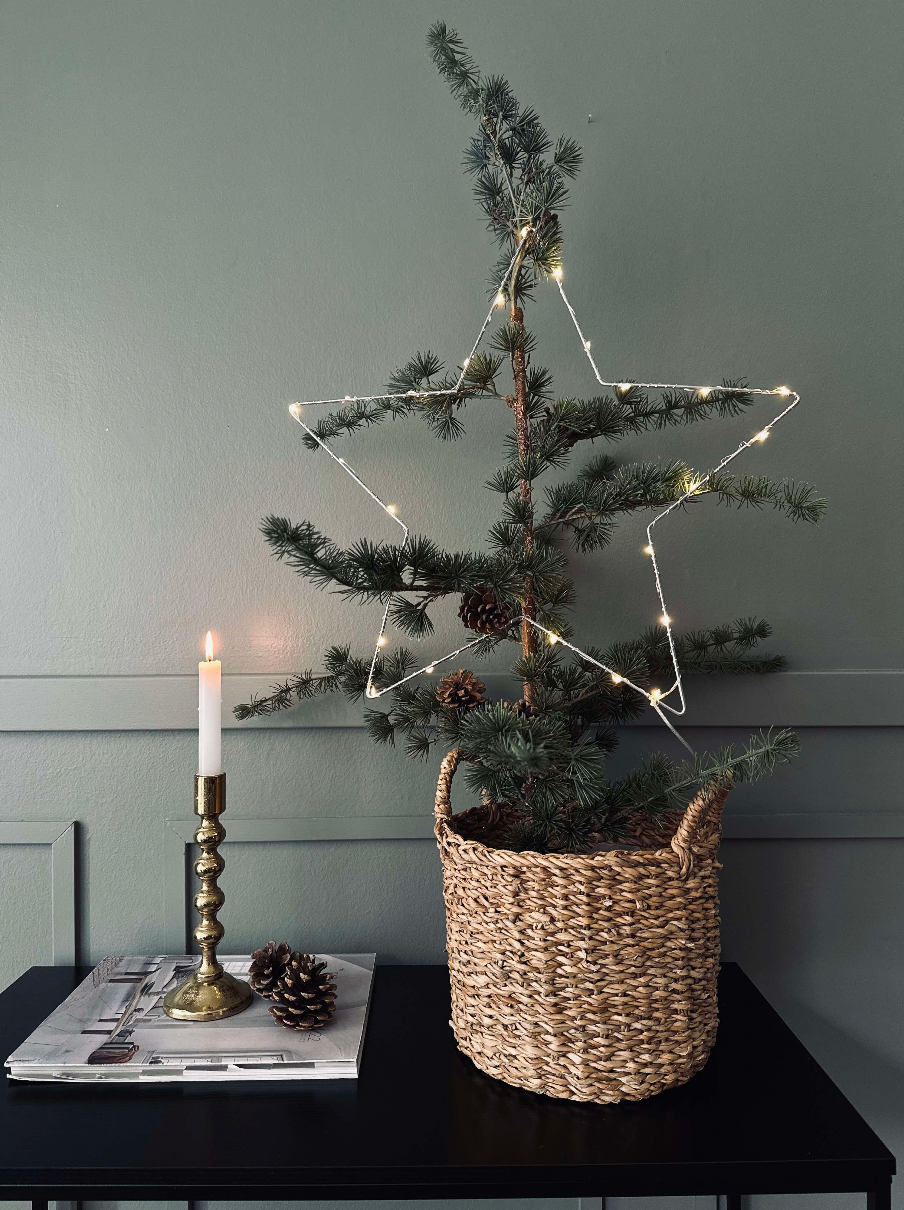 LED Stjerne Sølv 30cm