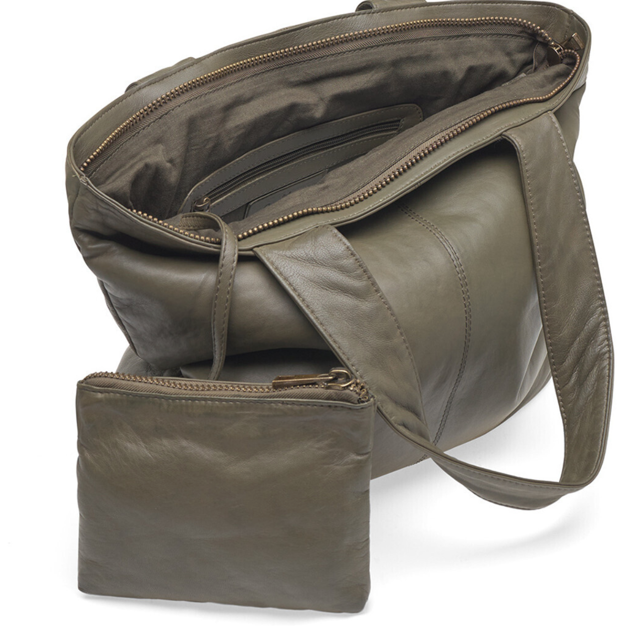 Shopper ink clutch MILLE – Army