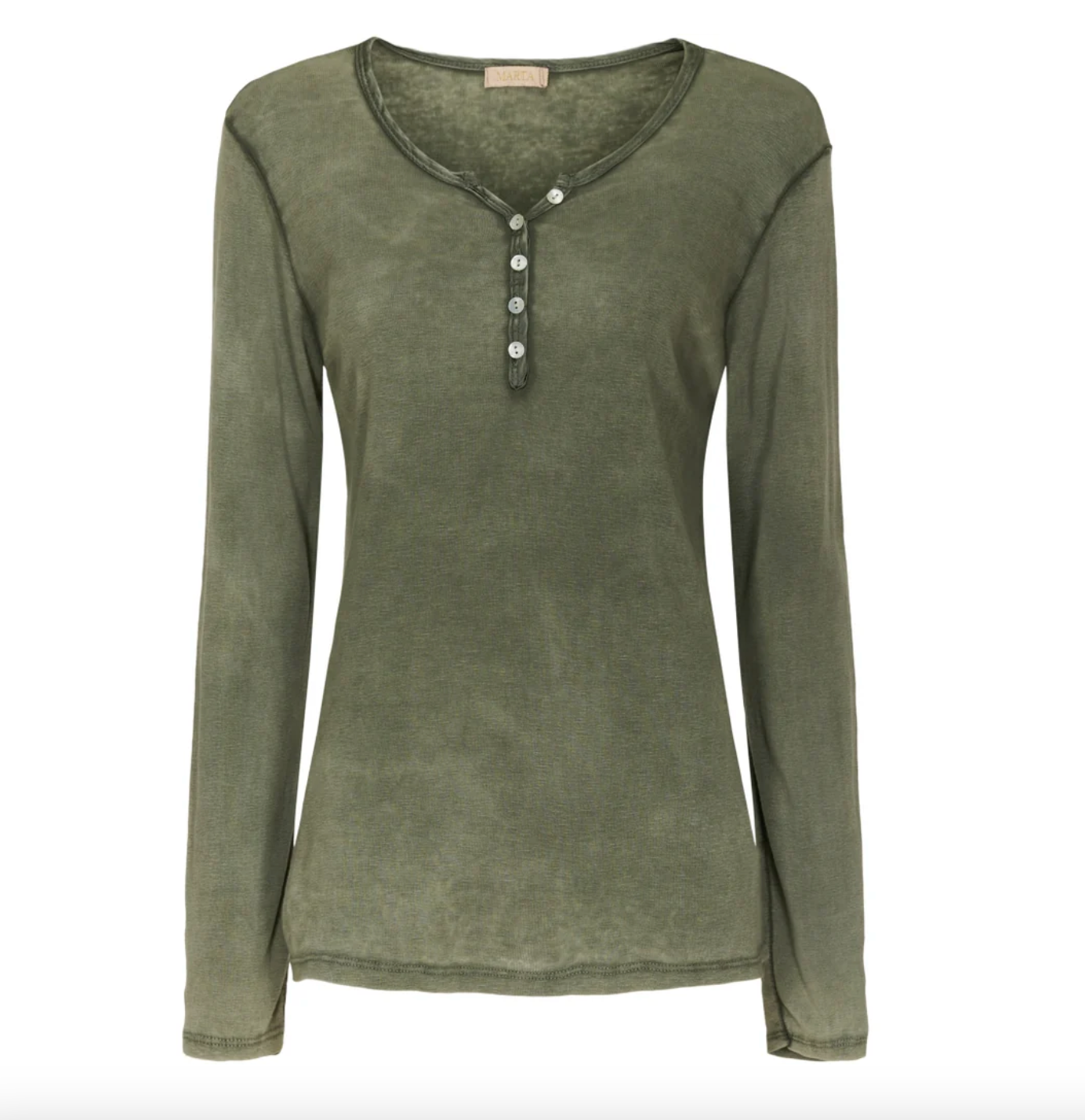 Basis bluse med knapper – Military