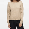 Bluse med smukke knapper - Beige