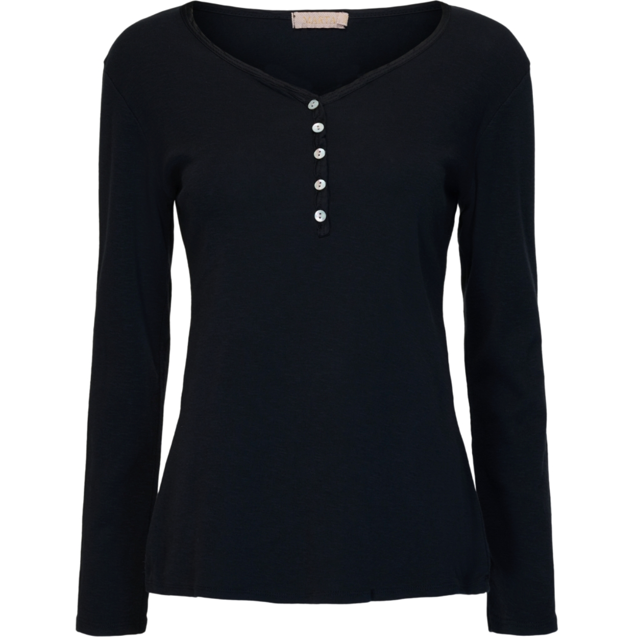 Basis bluse med knapper – ´Black