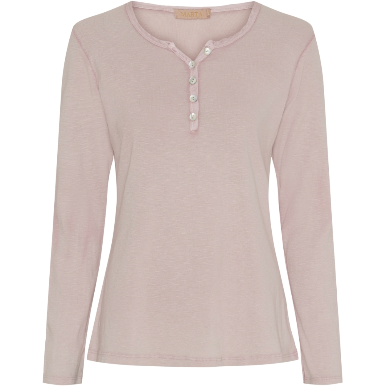 Basis bluse med knapper – Rose