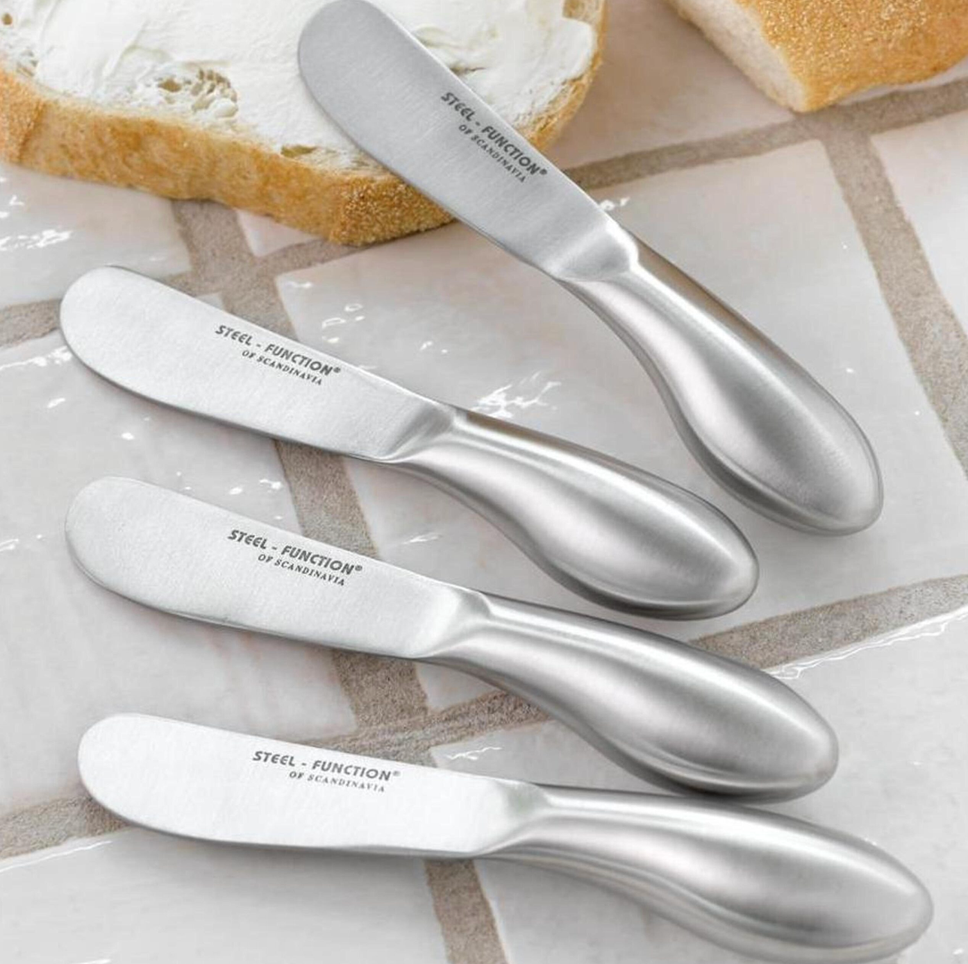 4 stk. smørknive stål
