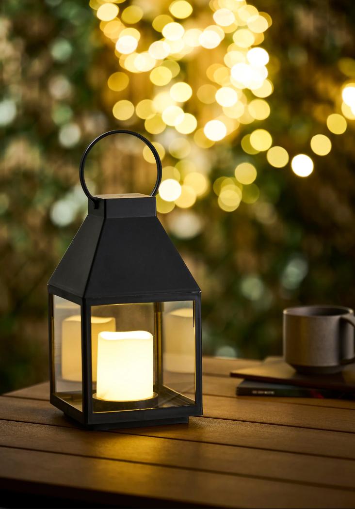Lanterne med LED bloklys