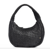 Elegant håndflettet skuldertaske - Black