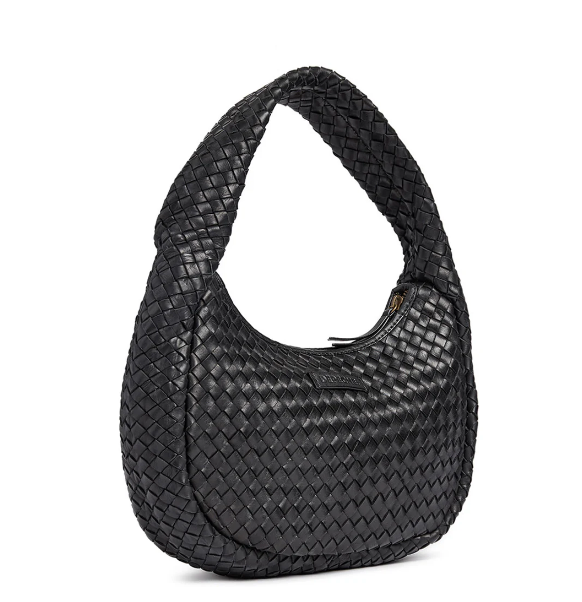 Elegant håndflettet skuldertaske - Black