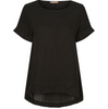Bluse oversize hørmix – Black