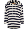 Bluse med hætte - Navy